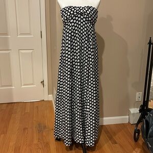 100pcent silk strapless maxi dress